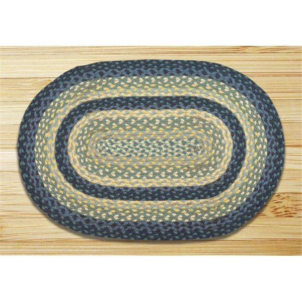 Earth Rugs Breezy BlueTaupeIvory Oval Rug 2362